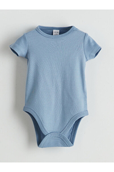 LC Waikiki Vizyon New Season Basic Baby Boy Snap-On Bodysuit