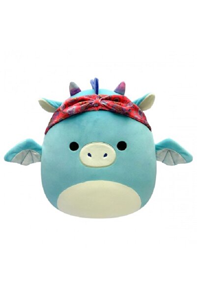 SQUISHMALLOW Jucarie de plus 19 cm Dragon albastru cu bandana, Squishmallows