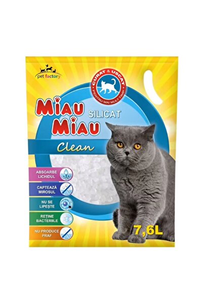 MIAU MIAU Silicatic Cat Litter Miau Miau, for Cats, 7.6 l