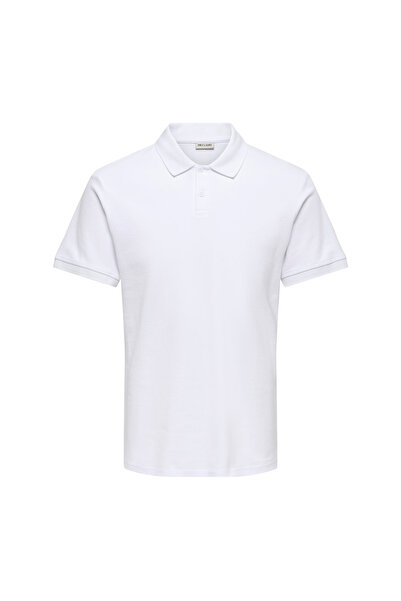 Only & Sons Tricou polo alb pentru bărbați (22035825-BW)