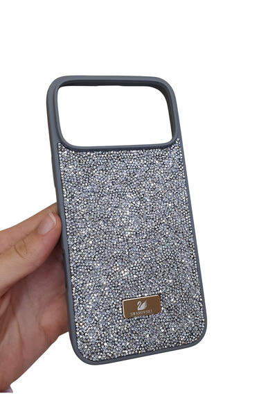 Güngör iPhone 17 Pro Max Compatible Swarovski Stone Luxury Branded Case