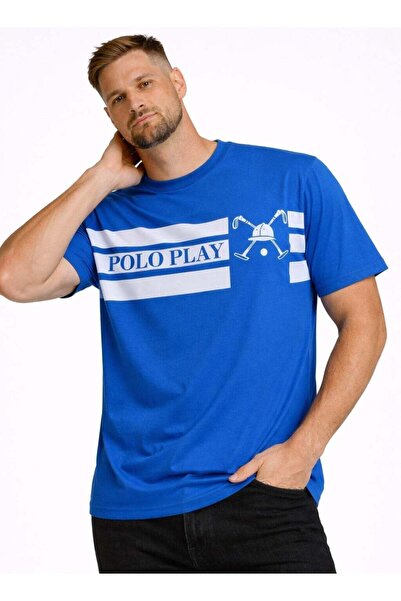 poloplay Mens Graphic T-shirt -BLUE
