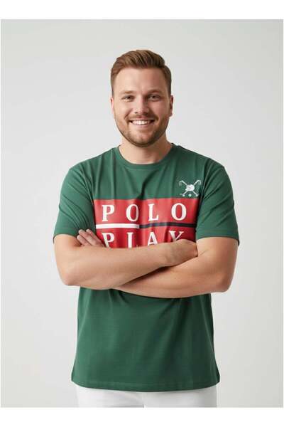 poloplay Mens Graphic T-shirt -GREEN