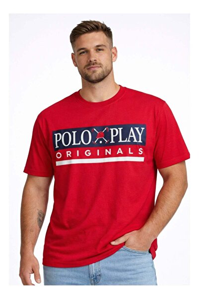 poloplay Mens Graphic T-shirt -RED