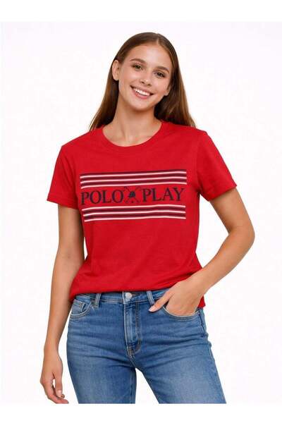 poloplay Ladies Graphic T-shirt -RED