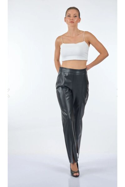 Unique fashion Jedinstveni model Visok struk Midi Koža pantalona - ležerno i ...