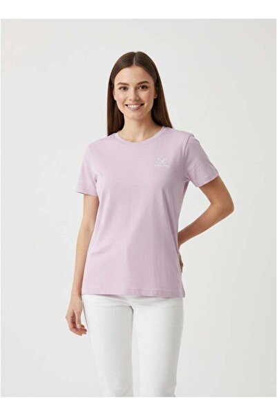 poloplay تيشيرت نسائي برسومات - أرجواني فاتح