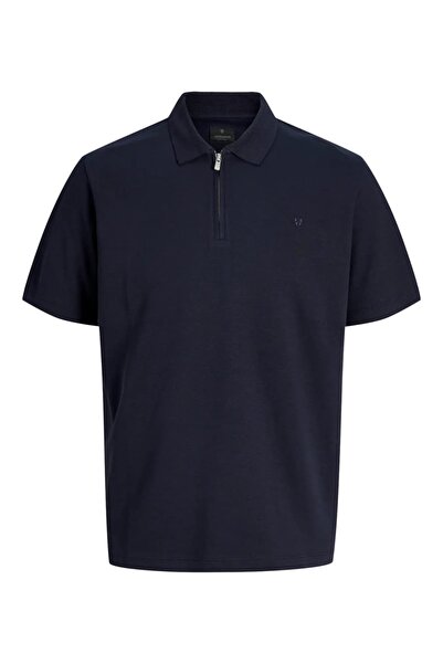 Jack & Jones JPRBLAETHAN Tricou pentru bărbați, cu jumătate de fermoar și gul...