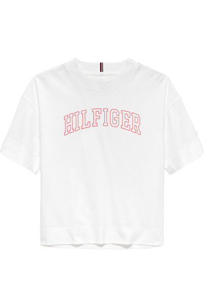 Tommy Hilfiger Kız Çocuk Varsity Ss Beyaz T-Shirt