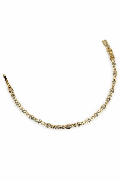 Sacha Accessories سوار بيضاوي ودائري مرصع بالأحجار