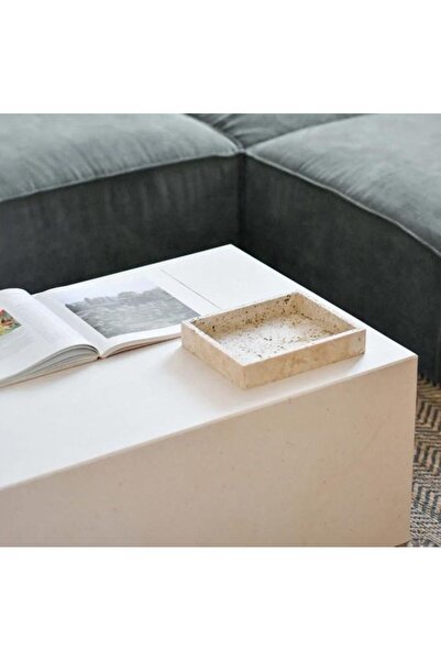 Generic Beige Travertine Tray 18x23x4cm honed finish
