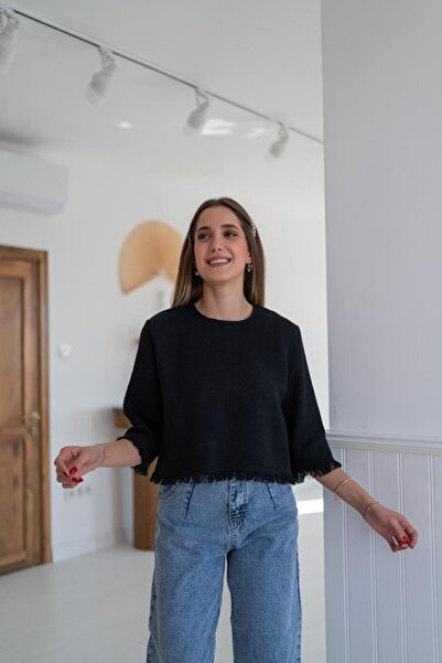 Maxi modena Tassel detailed short blouse