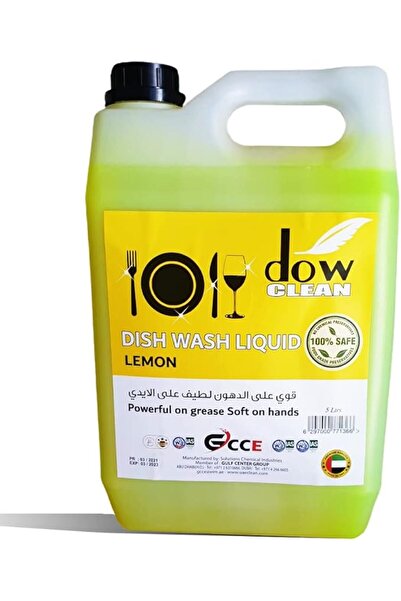 Dowclean Dow Clean Dish Washing Liquid, Lemon - 5LTR