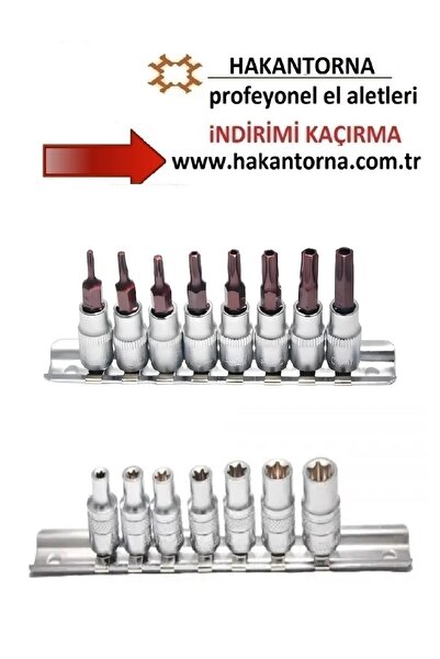 HakanTorna Arm 1/4 Hole Torx Bits Bit Set 1/4 E Socket Set