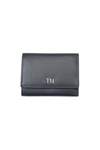 TORO NERO Women's wallet made of genuine leather, navy blue Ellis, RFID prote...