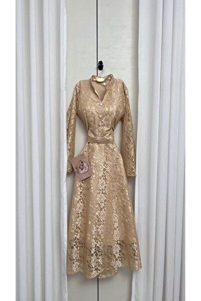 TREC CHIC Soft lace midi dress