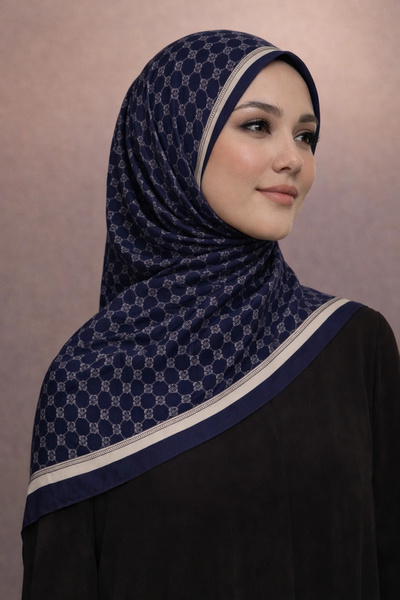 Mavi İpek Navy Blue Series Soft Cotton Shawl D7