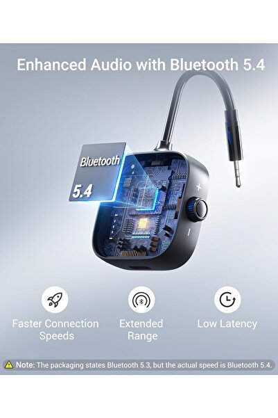 SYNTECH Bluetooth 5.4 Uçak Verici & Alıcı Adaptör, Çift Kulaklık Destekli B10...