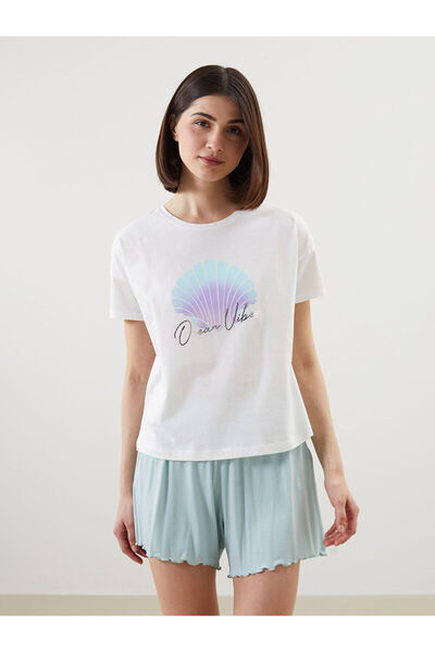 LC Waikiki Top de pijama pentru femei Özmarka, nou sezon, cu decolteu tip cre...