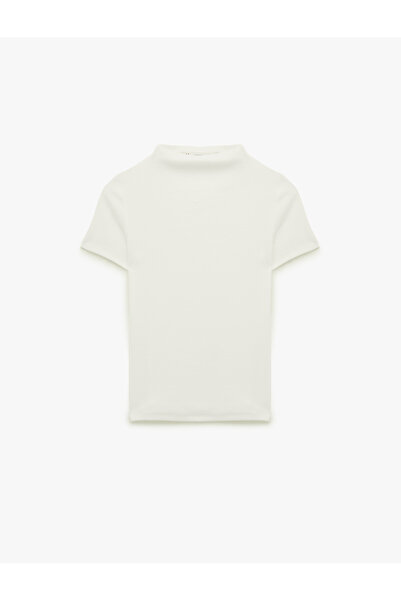 Koton Modal Blend Slim Fit Short Sleeve High Neck T-Shirt