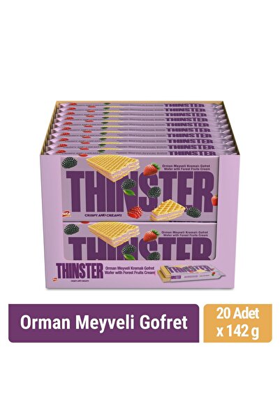 Thinster Orman Meyveli Kremalı Büyük Boy Gofret 142 gr x 20 adet