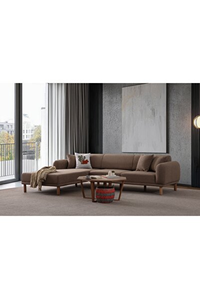 Ak sofa STELLA SOL KÖŞE KAHVERENGİ