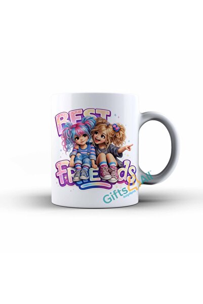 GIFTS4ALL Best Friends ceramic mug for girls, Model 1, premium color design, ...
