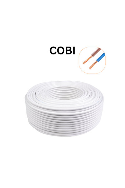 COBI SMART® Electric cable 3x2.5 mm², 100 m, white, MYYM / H05VV-F –