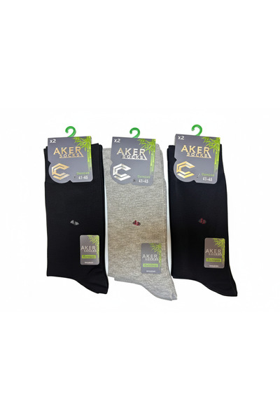 Aker 6 Pairs Bambu Premium Seamless Classic Men's Socks