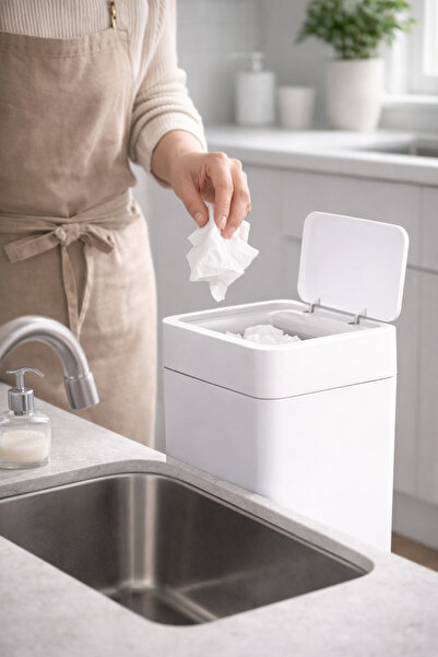 Kazen Home Kazen 9L Premium Sensörlü Çöp Kovası – Temassız, Sessiz Kapanma Öz...