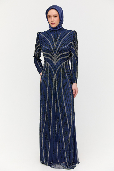 Setrms Taş Şeritli Abiye Elbise