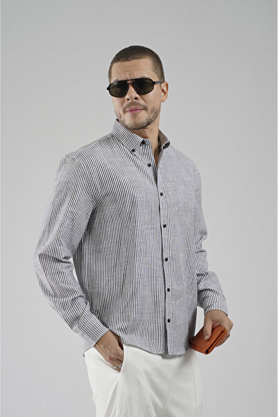king brich Kingbrich Striped Regular Fit Men's Shirt