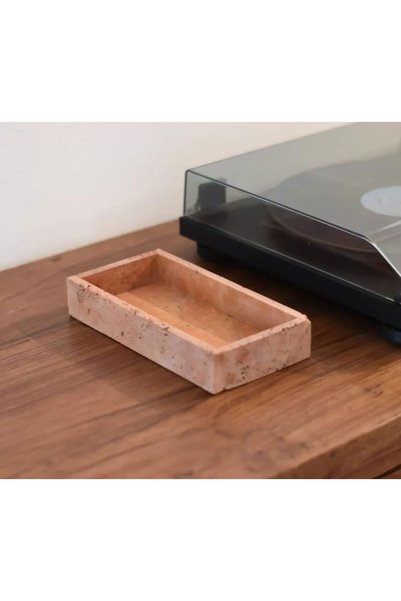 Generic Red Travertine Tray 12x23x4cm honed finish