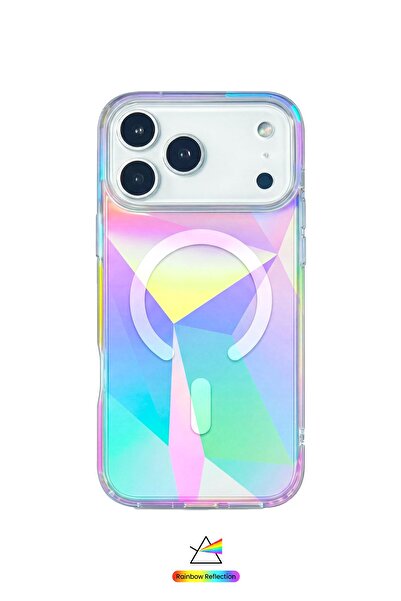 Shinytech iPhone 15 Compatible Prismedge Magsafe Transparent Case – Laser Opt...