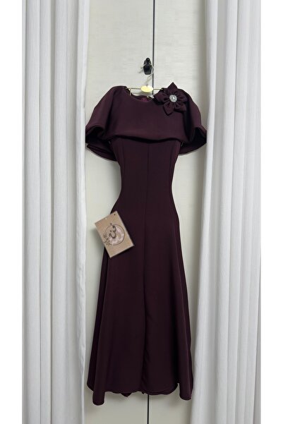 TREC CHIC Soft midi dress with roses