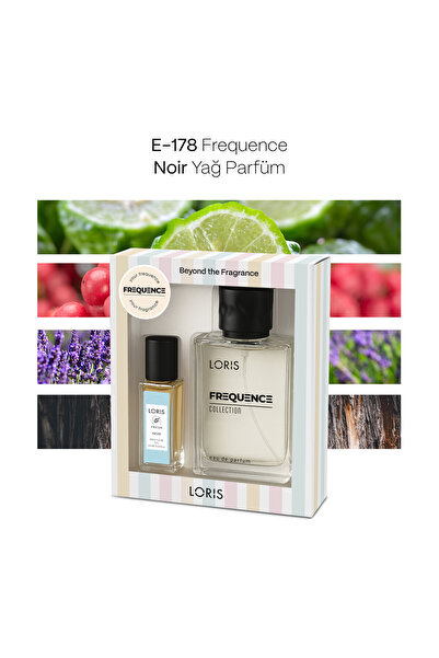 Loris E-178 Erkek Parfüm 50 ML ve Noir Parfüm Yağı 8 ML | Özel Kutulu