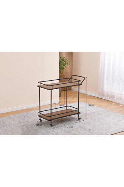DEC30 A serving cart with a classic design and distinctive colors