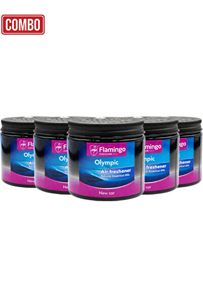 Flamingo معطر جو للسيارة من أولمبيك، عبوة من 5 قطع، جل يدوم طويلاً، KC-613، ل...