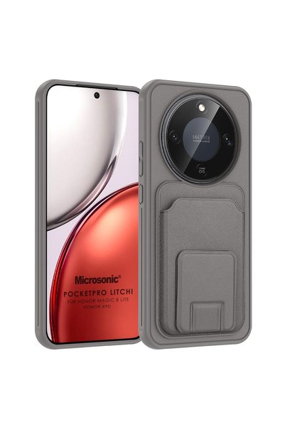 Microsonic Honor Magic 8 Lite Case Pocketpro Litchi Grey