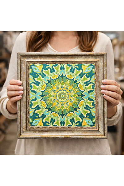 woodsia Διακοσμητικός Τετράγωνος Πίνακας με Κορνίζα DC0025