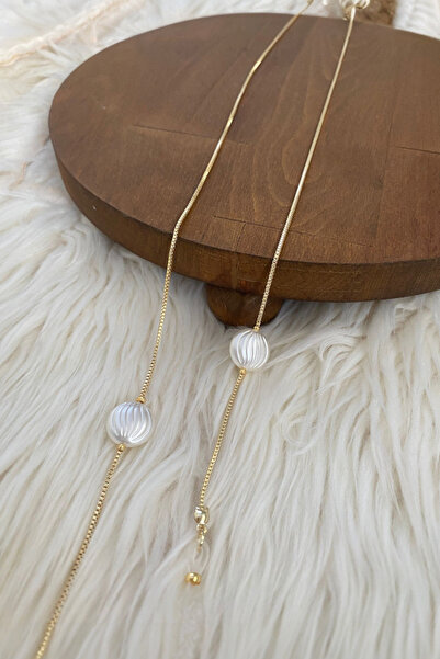 SAVETTE Glasses Chain Beige Decorative Stone Gift Accessory Glasses Strap