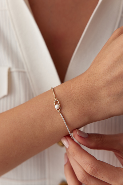 ADOR Altın Pearl Bangle