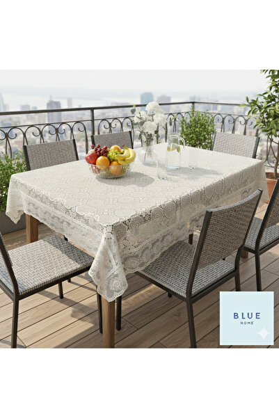 Blue Home 🆕   Față de masă din PVC, cu aspect de dantelă, ușor de curățat, r...