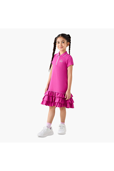 Kappa فستان بولو ذو ملمس بارز بحافة مكشكشة