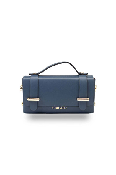 TORO NERO Geantă de damă din piele naturală, bleumarin Natalia