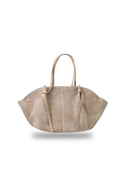 TORO NERO Women's bag made of light taupe genuine leather Alice