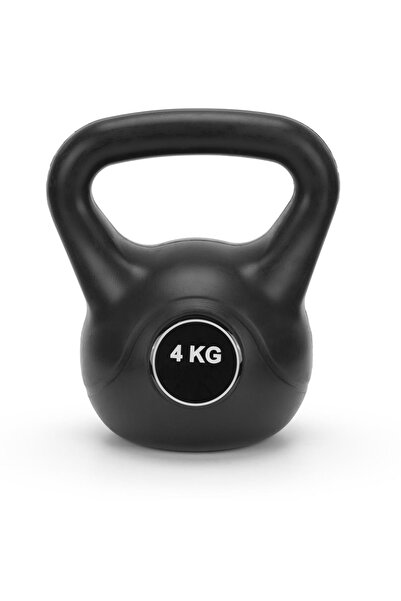 SERSIMO Kettlebell 4 kg, bitum cu acoperire ABS durabilă, 21x23 cm, negru