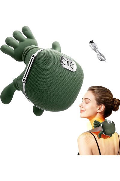 RMOUTF جهاز تدليك ثلاثي الأبعاد للكتفين والرقبة والظهر، مزود بثلاث سرعات قابل...