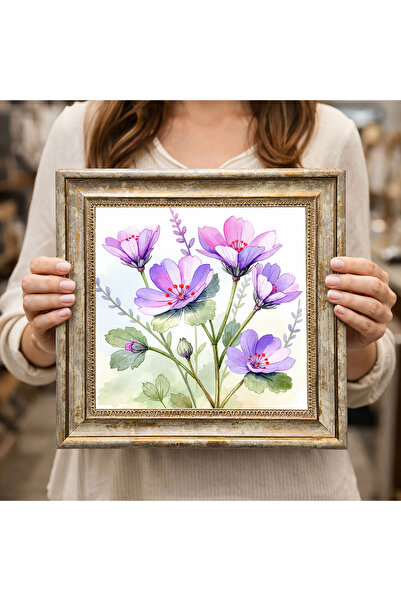 woodsia Διακοσμητικός Τετράγωνος Πίνακας με Κορνίζα DC0042