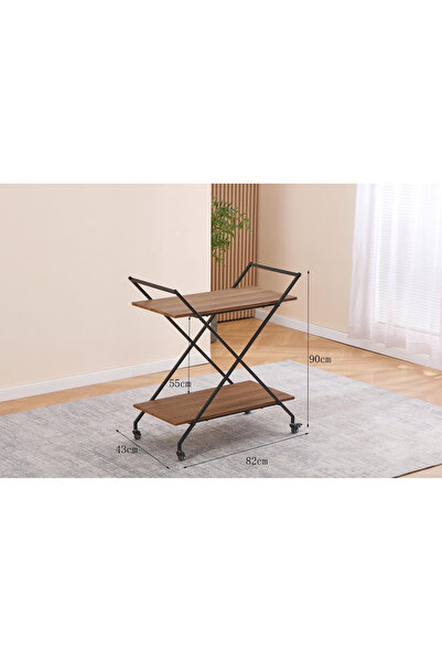 DEC30 A serving cart with an elegant design and distinctive colors